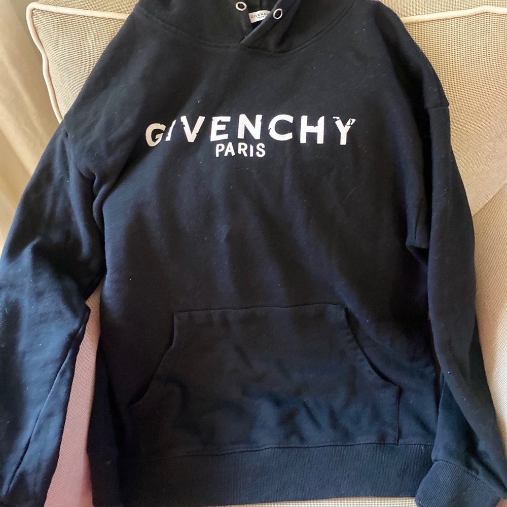 Givenchy Black and White Logo Hoodie